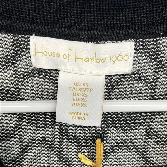 ✨House of Harlow 1960 Black and White Geometric Sheath Dress 👗 - Picture 3 of 13